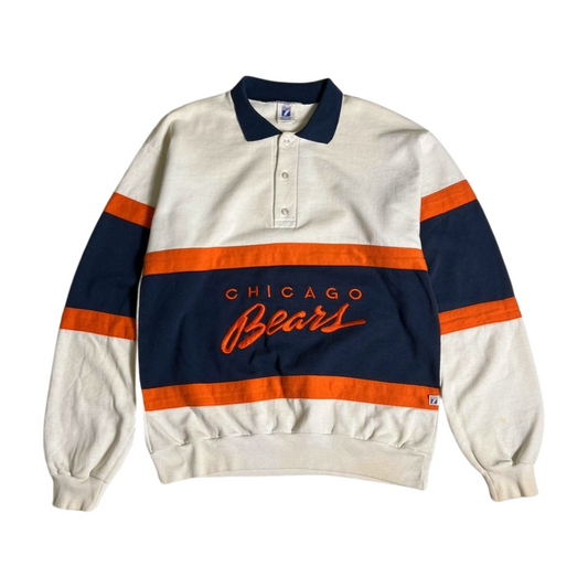 (L) Chicago Bears Button Down Sweatshirt