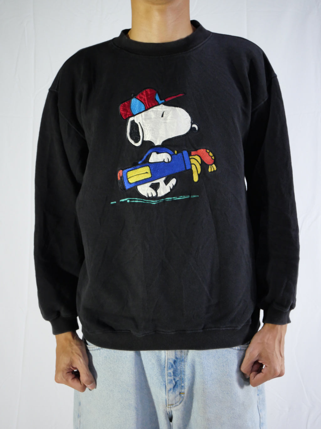 (M) Snoopy Golf Crewneck