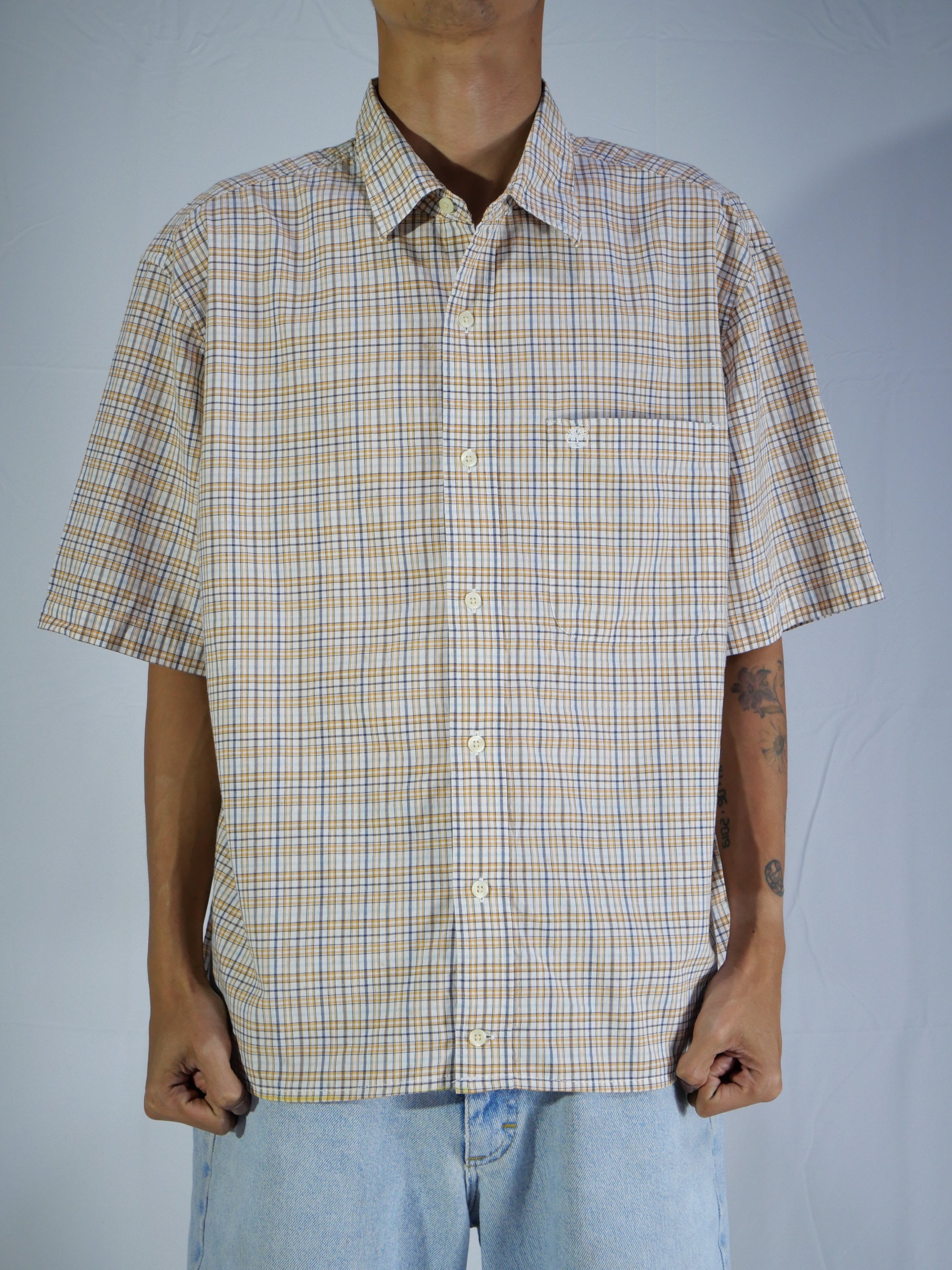 (L) Timberland Button Shirt