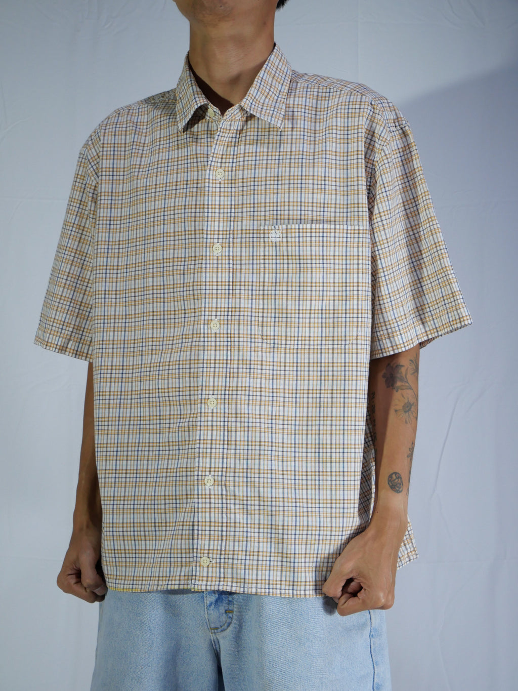 (L) Timberland Button Shirt